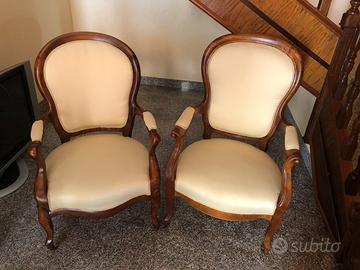 Due poltrone Louis Phillipe del 18tesimo
