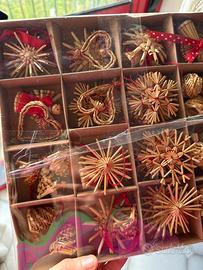 Decorazioni albero paglia