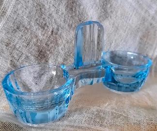 Saliera Art Deco press glass  Bohemia  '30