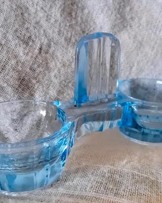 Saliera Art Deco press glass  Bohemia  '30