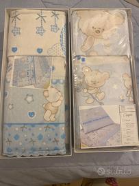 Coppia lenzuola lettino 120x180 flanella