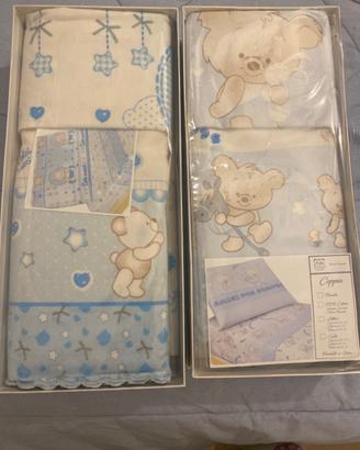 Coppia lenzuola lettino 120x180 flanella