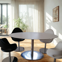 Tavolo ovale design con 4 poltrone DOMITALIA