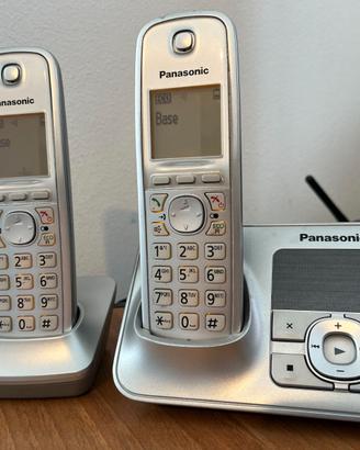 Lotto 3 cordless Panasonic 2 basi ufficio B&B