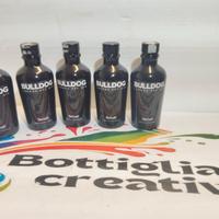 LOTTO GIN BULLDOG DA LITRO 5 BOTTIGLIE VUOTE 