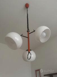 Lampadario a soffitto con 3 bracci in metallo