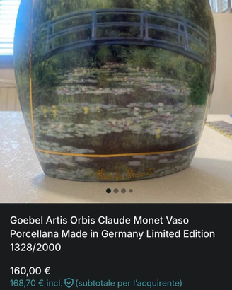 Vaso edizione limitata Goebel artist orbis