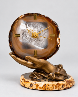 Orologio Vintage in Agata e Bronzo
