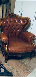 Poltrona  Vintage stile “Chesterfield” italiano