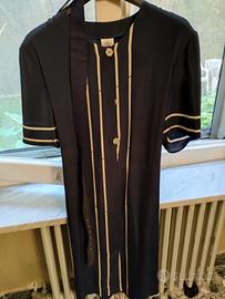 vestito blu righe bianche 