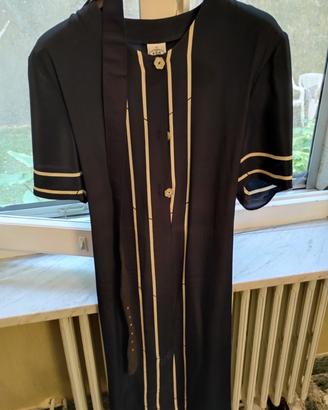 vestito blu righe bianche 