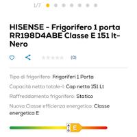 frigorifero nero HISENSE 