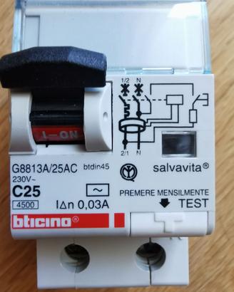 Bticino  C25 G8813A/25AC InterruttoreDifferenziale