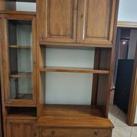 Parete attrezzata in legno massello