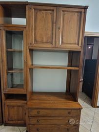 Parete attrezzata in legno massello