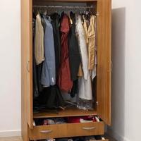 Armadio due ante con cassettiera