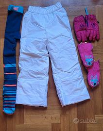 pantalone -calze termiche e guanti neve