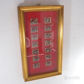 Quadro vita di Gesù via crucis vintage
