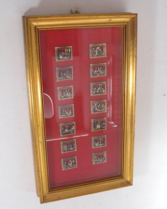 Quadro vita di Gesù via crucis vintage