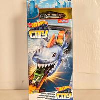 Hot Wheels City Lanciatore Squalo con veicolo
