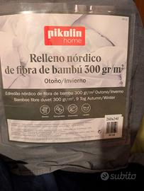 Piumone king size autunno inverno300gr + 2 parure 