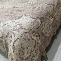 copriletto di lino ricamato Burano 13 grappoli 