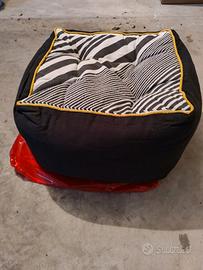 Pouf nero/bianco
