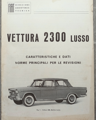 Manuale FIAT 2300 Berlina Lusso
