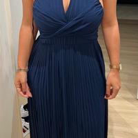 TFNC - Vestito lungo da damigella avvolgente a pie