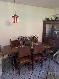 Set 6 Sedie d'Epoca e tavolo fratino