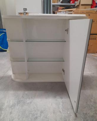 Specchio da bagno apribile a 3 ripiani con luce!