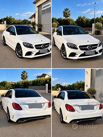Mercedes c 220 d 4 matic AMG   bianca tetto nero