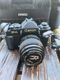 Canon F-1 + FD 50mm f/1.2 L + 35-105mm + accessori