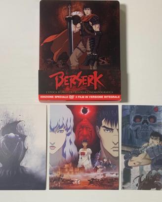 DVD Film Berserk l'epoca d'oro trilogia + cards