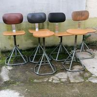 Set sgabelli industrial 4+2 pz vintage officina