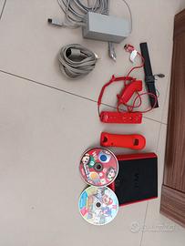 console wii mini rossa + due giochi
