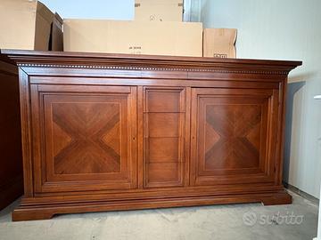 NUOVA CREDENZA DI MASSELLO CON 2 ANTE E 6 CASSETTI