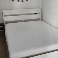 Struttura letto bianco matrimoniale 160x200 cm