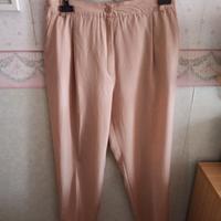 Pantaloni Donna Rosa Eleganti in Pura Lana Vergine