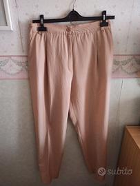 Pantaloni Donna Rosa Eleganti in Pura Lana Vergine