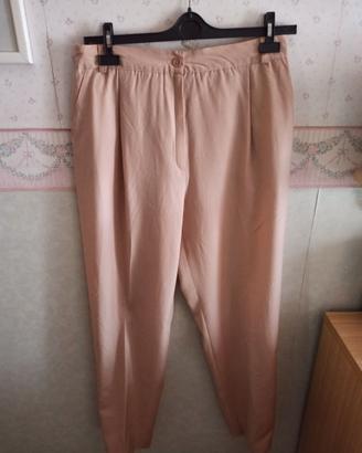 Pantaloni Donna Rosa Eleganti in Pura Lana Vergine