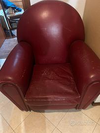 Poltrona vanity rossa luxury