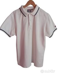 Polo bianco in cotone da uomo. Slam. Taglia L.