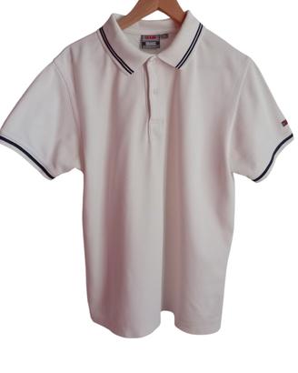 Polo bianco in cotone da uomo. Slam. Taglia L.