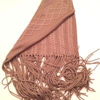 Mantella poncho sciarpa lana con frange 
