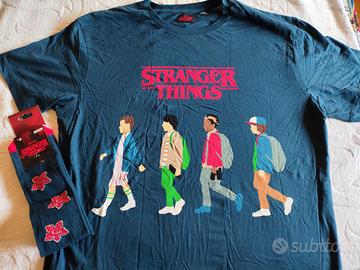 STRANGER THINGS T-SHIRT TAGLIA L-XL E CALZE T.U.