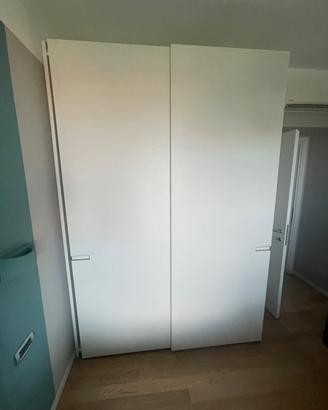 Armadio 2 ante scorrevoli - effetto legno bianco