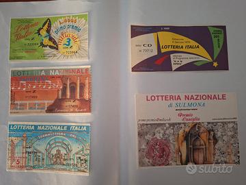 Biglietti lotteria vintage 