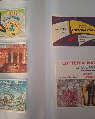 Biglietti lotteria vintage 