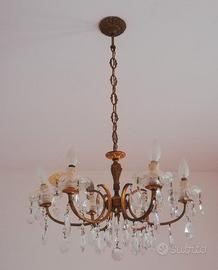 Lampadario gocce vetro